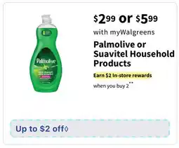 Walgreens Palmolive or Suavitel Household Products offer
