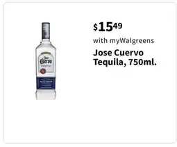 Walgreens Jose Cuervo Tequila, 750ml offer