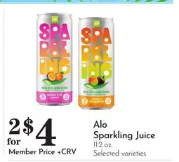 Pavilions Alo Sparkling Juice offer
