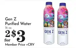 Pavilions Gen Z Purified Water offer