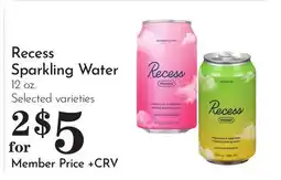 Pavilions Recess Sparkling Water offer