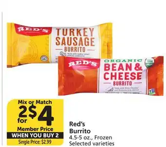 Vons Red's Burrito offer