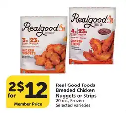 Vons Real Good Foods Breaded Chicken Nuggets or Strips offer