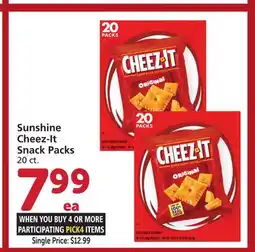 Vons Sunshine Cheez-It Snack Packs offer