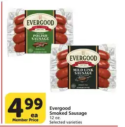 Vons Evergood Smoked Sausage offer