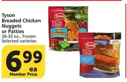 Vons Tyson Breaded Chicken Nuggets or Patties offer