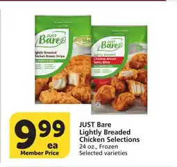 Vons JUST Bare Lightly Breaded Chicken Selections offer