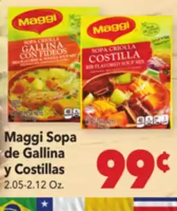 Vallarta Supermarkets Maggi Sopa de Gallina y Costillas offer