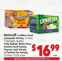 Vallarta Supermarkets Smirnoff or Mike's Hard Lemonade Variety offer