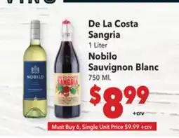 Vallarta Supermarkets De La Costa Sangria offer