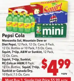 Vallarta Supermarkets Pepsi Cola offer