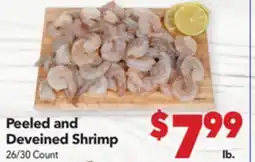 Vallarta Supermarkets Peeled and Deveined Shrimp offer