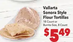 Vallarta Supermarkets Vallarta Sonora Style Flour Tortillas offer