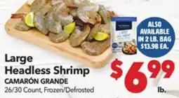 Vallarta Supermarkets Large Headless Shrimp / CAMARÓN GRANDE offer