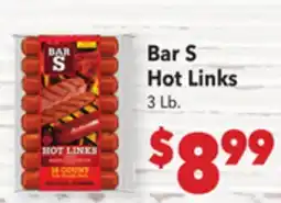 Vallarta Supermarkets Bar S Hot Links offer