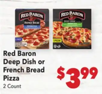 Vallarta Supermarkets Red Baron Deep Dish or French Bread Pizza offer