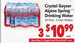 Vallarta Supermarkets Crystal Geyser Alpine Spring Drinking Water offer