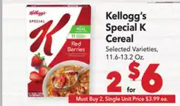 Vallarta Supermarkets Kellogg's Special K Cereal offer