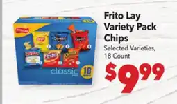 Vallarta Supermarkets Frito Lay Variety Pack Chips offer