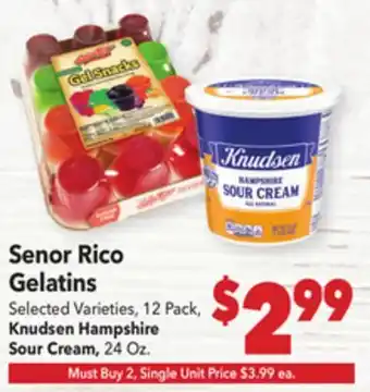 Vallarta Supermarkets Senor Rico Gelatins offer
