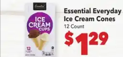 Vallarta Supermarkets Essential Everyday Ice Cream Cones offer