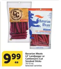 Albertsons Bavarian Meats Lil' Landjaeger or Cattleman's Cut Smoked Sticks offer
