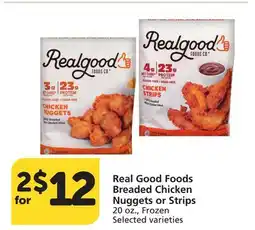 Albertsons Real Good Foods Breaded Chicken Nuggets or Strips offer