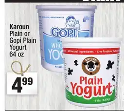 Super King Markets Karoun Plain or Gopi Plain Yogurt offer