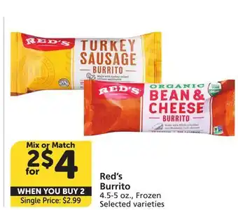 Albertsons Red's Burrito offer