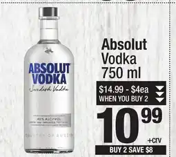 Super King Markets Absolut Vodka offer
