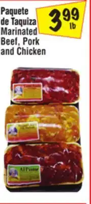 El Super Marinated Beef, Pork and Chicken offer