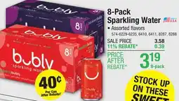Menards bubly Blackberry Sparkling Water - 8 Pack offer