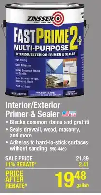 Menards Zinsser FastPrime 2+ Multi-Purpose Sealer & Primer - 1 gal offer