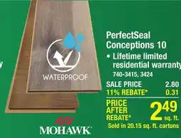 Menards Mohawk PerfectSeal Conceptions 10 Langwood Maple 6-1/8 x 47-1/4 Waterproof Laminate Flooring (20.15 sq.ft/ctn) offer