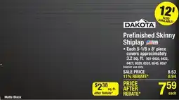 Menards Dakota 5-1/8 x 8' Matte Blue Prefinished Skinny Shiplap Wall Plank offer