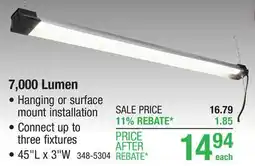 Menards Performax 7000 Lumen 45 LED Shop Light offer