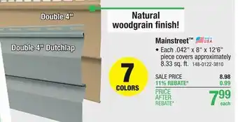 Menards Mainstreet offer