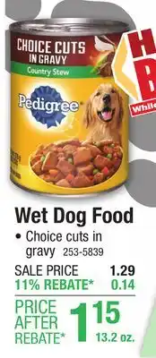 Menards Pedigree Choice Cuts In Gravy Country Stew Wet Dog Food - 13.2 oz offer