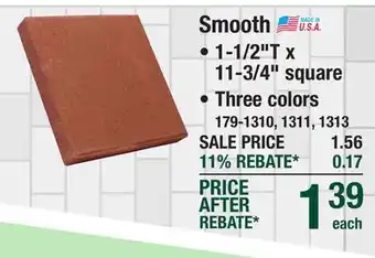 Menards 12 x 12 Gray Smooth Patio Block offer