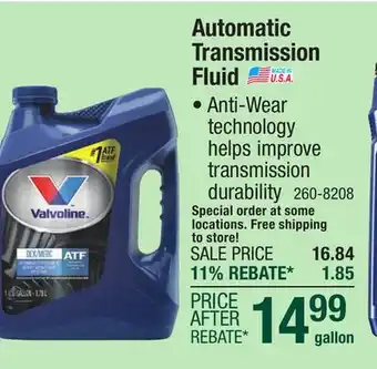 Menards Valvoline DEX/MERC Automatic Transmission Fluid - 1 Gallon offer