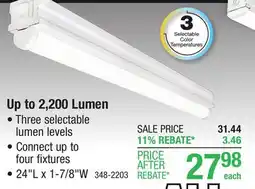 Menards Sylvania 2200 Lumen 24 LED Strip Light offer