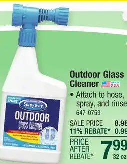 Menards Sprayway Outdoor Glass Cleaner - 32 oz offer