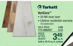 Menards Tarkett VeriCore West Oak Loft 7.01 x 48 Floating Luxury Vinyl Plank Flooring (18.73 sq.ft/ctn) offer