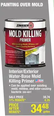 Menards Zinsser Interior/Exterior Water-Base Mold Killing Primer - 1 gal offer