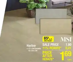 Menards MS International Harbor Matte Sandhill 12 x 24 Ceramic Floor and Wall Tile offer