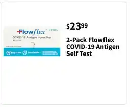 Walgreens 2-Pack Flowflex COVID-19 Antigen Self Test offer