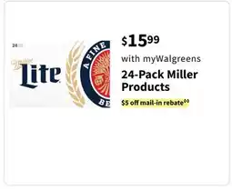 Walgreens 24-Pack Miller Products offer