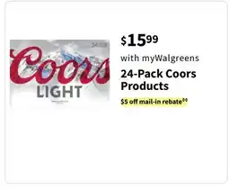 Walgreens 24-Pack Coors Products offer