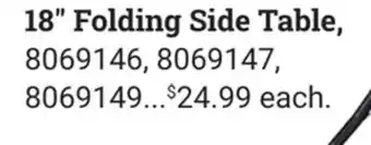 Ace Hardware 18 Folding Side Table offer