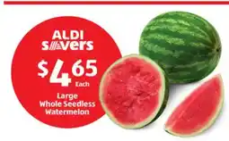 Aldi Large Whole Seedless Watermelon offer